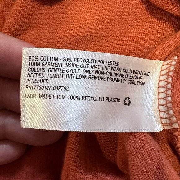 Universal Thread Orange Size XL Women's Textured Fleece Sweatshirt Crew Neck - Picture 7 of 10